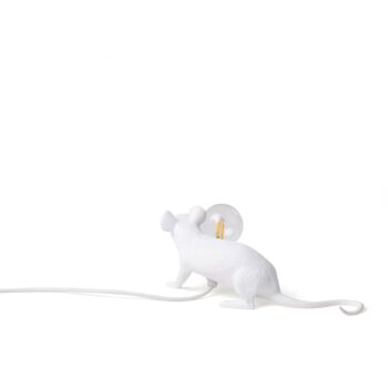 Stolová LED lampa Mouse Lamp USB ležiaca biela