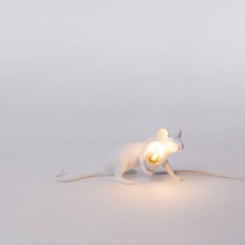 Stolová LED lampa Mouse Lamp USB ležiaca biela