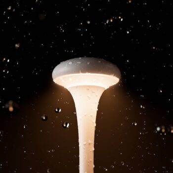 Stolová LED lampa Nudrop batéria, IP54, snehobiela