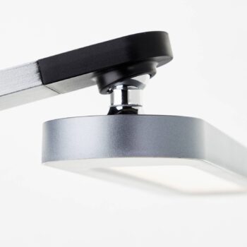 Stolová LED lampa Officehero, CCT, sivá