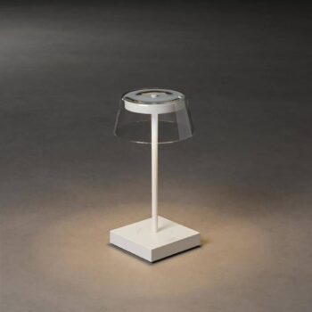 Stolová LED lampa Scilla s USB, biela