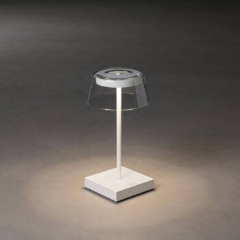 Stolová LED lampa Scilla s USB, biela