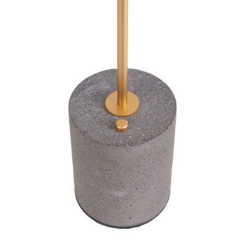 Stolová LED lampa Seta, batéria, cement, čierna
