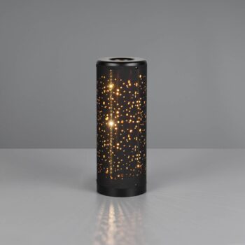 Stolová LED lampa Taco, čierna, plast, výška 34,5 cm