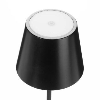 Stolová LED lampa Toc s nabíjačkou USB IP54 čierna