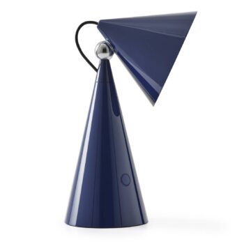 Stolová LED lampa Tom Dixon Pose, indigová farba, výška 25 cm