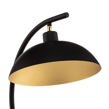 Stolová lampa 1036, 1-plameňová, čierna-zlatá