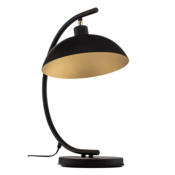 Stolová lampa 1036, 1-plameňová, čierna-zlatá