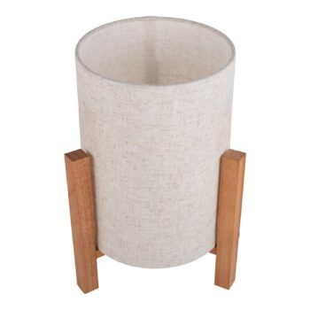 Stolová lampa 3193, drevo, ľanový textil, výška 32 cm