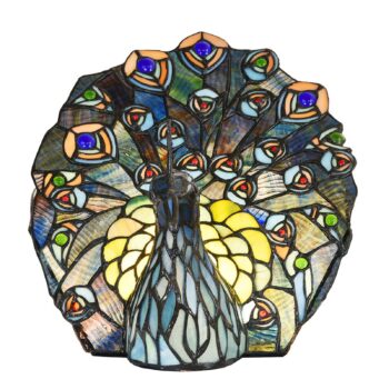 Stolová lampa 5LL-6044 Pfau v Tiffany vzhľade