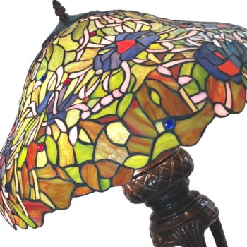 Stolová lampa 5LL-6055 Tiffany dizajn modrá-zelená