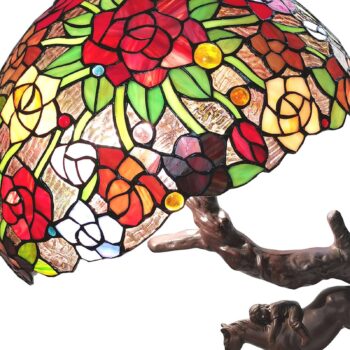 Stolová lampa 5LL-6061, Tiffany, červená/zelená