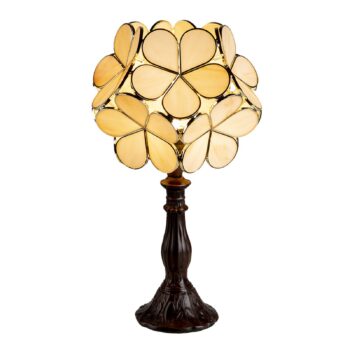 Stolová lampa 5LL-6095 v Tiffany dizajne, béžová