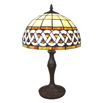 Stolová lampa 5LL-6153, Ø 31 cm, štýl Tiffany