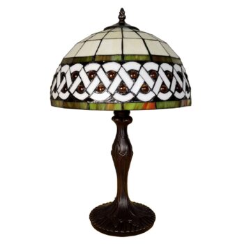 Stolová lampa 5LL-6153, Ø 31 cm, štýl Tiffany