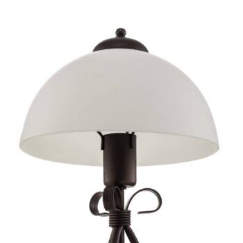 Stolová lampa Adoro so skleneným tienidlom, hnedá