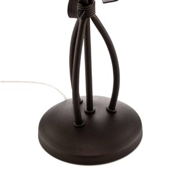 Stolová lampa Adoro so skleneným tienidlom, hnedá