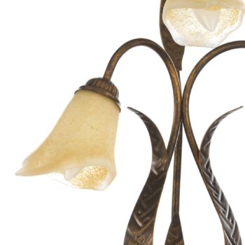 Stolová lampa Alga, 3-lampa, železo, sklo, Florentine