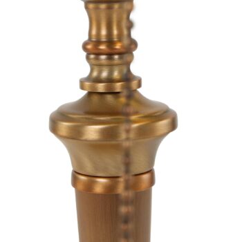 Stolová lampa Ancilla, sklo, bronzová/zelená