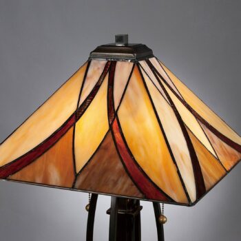 Stolová lampa Asheville vo vzhľade Tiffany