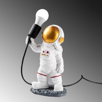 Stolová lampa Astronaut-1, biela, polyester, výška 32 cm