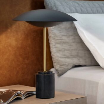 Stolová lampa Beacon Loft, čierna, výška 42 cm, mramorový podstavec