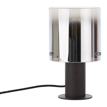 Stolová lampa Beth s tienidlom z dymového skla