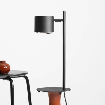 Stolová lampa Bot, čierna, pohyblivá hlava svietidla