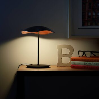 Stolová lampa Bover LED Valentina M/29, čierna/medená farba