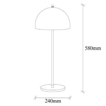 Stolová lampa Can NT-135, čierna, kov, výška 58 cm