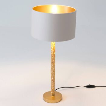 Stolová lampa Cancelliere Rotonda biela/zlatá 57 cm