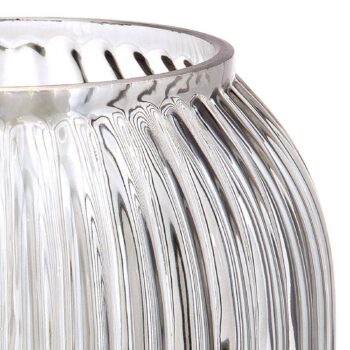 Stolová lampa Carneval, dymovo šedá, sklo, výška 23,5 cm, E27