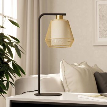 Stolová lampa Ciudadela, čierna/mosadz