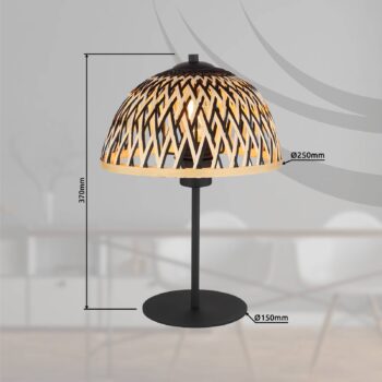 Stolová lampa Colly tienidlo z bambusového opletu