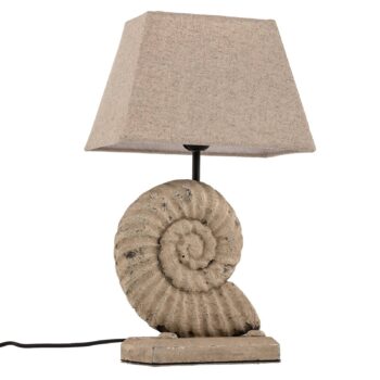 Stolová lampa Conchiglia s dekorovanou základňou