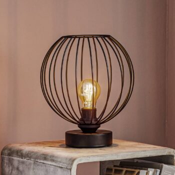 Stolová lampa Cumera s mriežkovaným tienidlom, Ø 24 cm