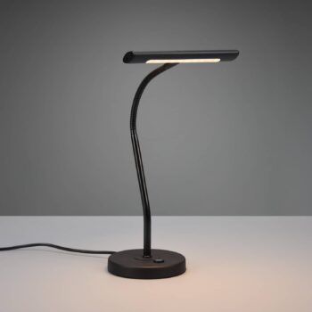 Stolová lampa Curtis s ohybným ramenom a stmievačom čierna