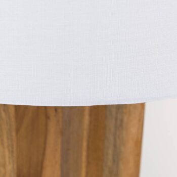 Stolová lampa Dallas kvádrovitý drevený podstavec