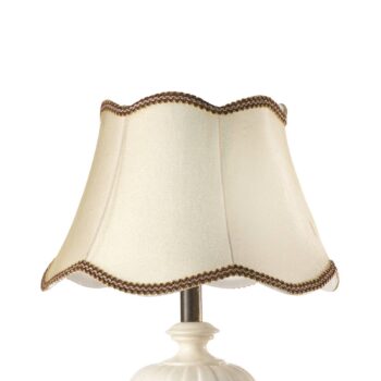 Stolová lampa Desy, keramika, krémová farba, výška 60 cm, E27