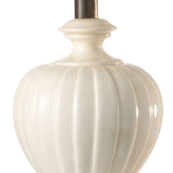 Stolová lampa Desy, keramika, krémová farba, výška 60 cm, E27