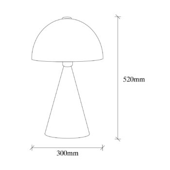 Stolová lampa Dodo 5052, výška 52 cm, biela