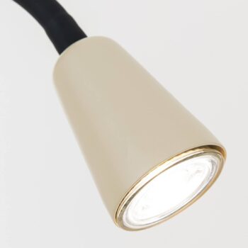 Stolová lampa Dotty, khaki, výška 65 cm, svorkový držiak, GU10