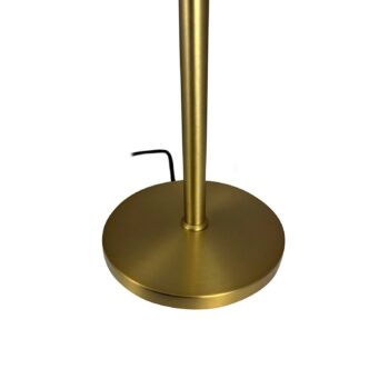 Stolová lampa Dyberg Larsen Oulu, čierna/mosadz, výška 47 cm