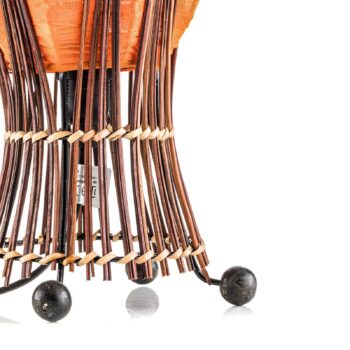 Stolová lampa Elena s oranžovým látkovým tienidlom