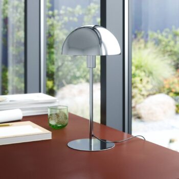 Stolová lampa Ellen 20, chróm, kov, pätica E14