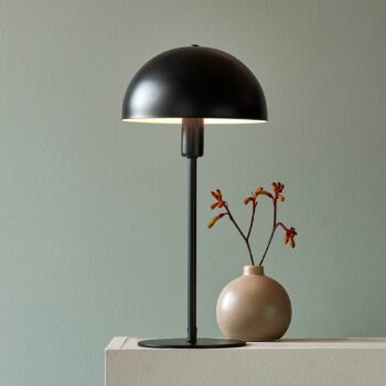 Stolová lampa Ellen 20, čierna, kov, pätica E14