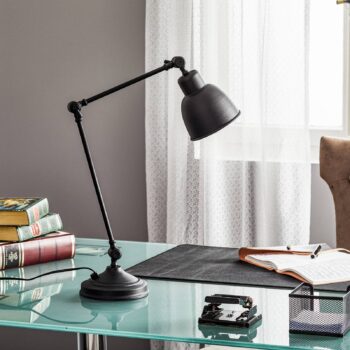 Stolová lampa Emoti, čierna, výška 45 cm, nastaviteľná