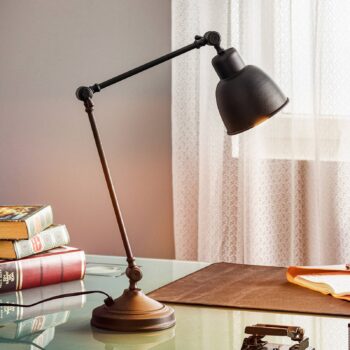 Stolová lampa Emoti, čierna, výška 45 cm, nastaviteľná