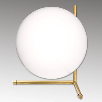 Stolová lampa FLOS IC T2, brúsená mosadz