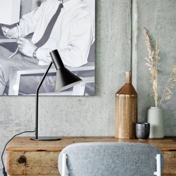 Stolová lampa FRANDSEN Lyss, matná čierna